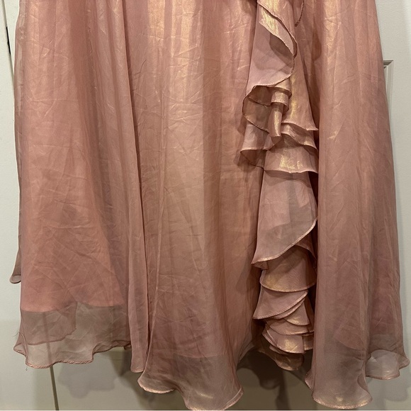 MAC DUGGAL | IRIDESCENT ONE SHOULDER ROSETTE BALL GOWN #49252 - Picture 6 of 14